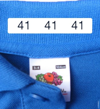 Iron On Clothing Tags